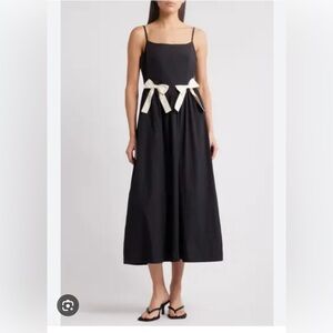 Moon River Bow Accent Dress